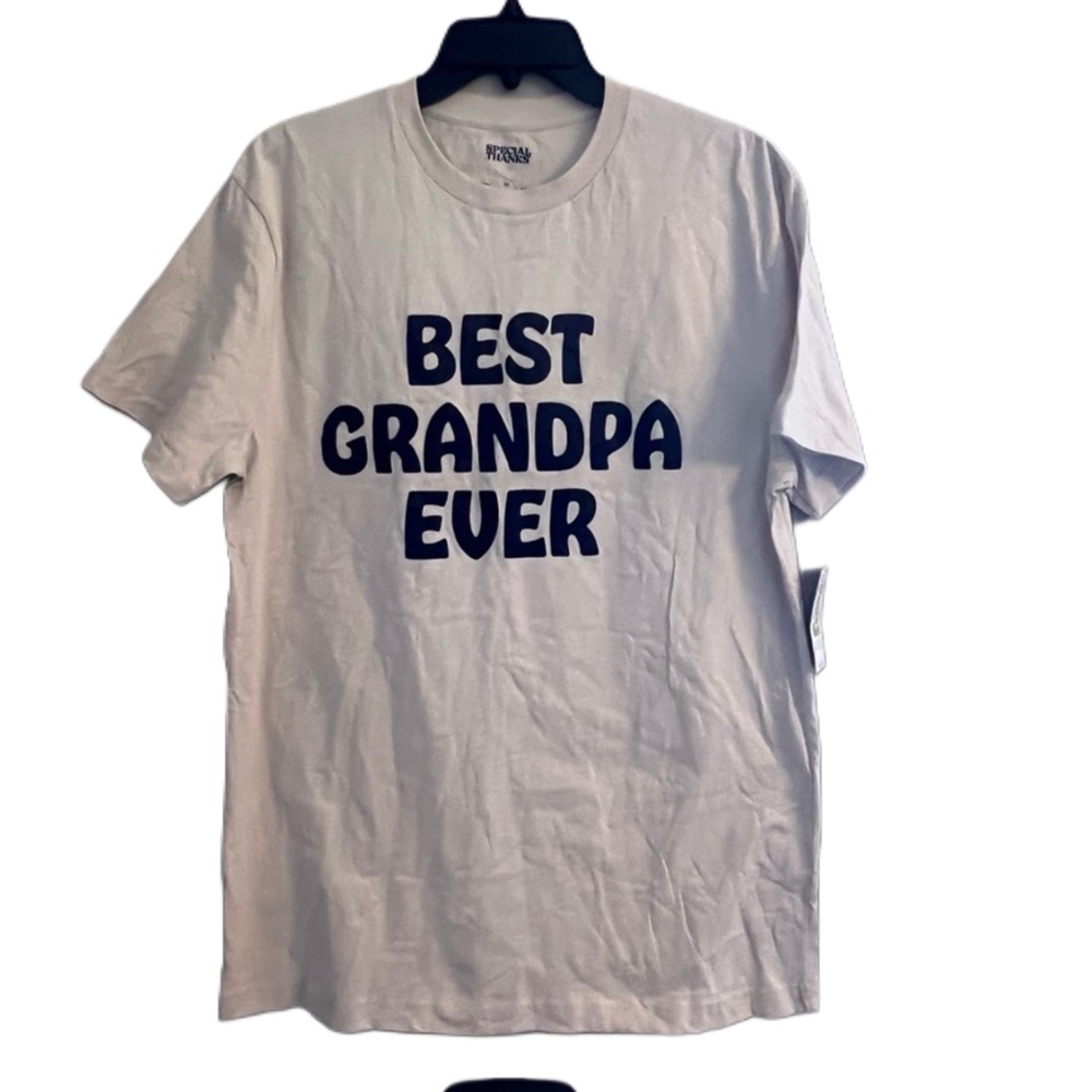 Special Thanks Best Grandpa Ever Graphic T-Shirt Men’s M White NWT